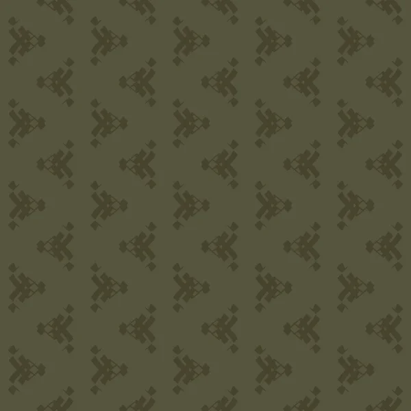 Vintage moss green geometric seamless pattern. Two tone jungle camouflage for military wallpaper and khaki all over print. — Stock Photo, Image