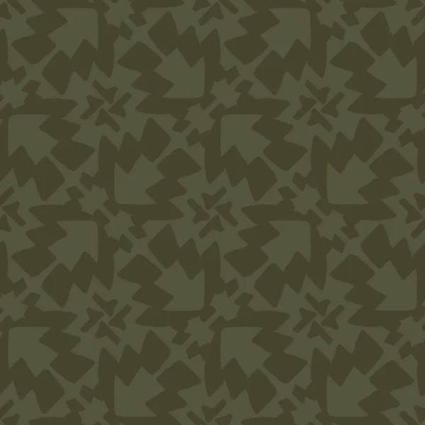 Vintage βρύα πράσινο γεωμετρικό αδιάλειπτη μοτίβο. Δύο τόνος ζούγκλα καμουφλάζ για στρατιωτική ταπετσαρία και χακί σε όλη την εκτύπωση. — Φωτογραφία Αρχείου