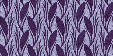 Mor botanik kusursuz sınır kenarı. Gotik leylak tonunda yaprak biçimiyle. Washi bandı veya nakış şablonu için dekoratif punk tarzı sonsuz grup