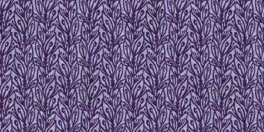 Mor botanik kusursuz sınır kenarı. Gotik leylak tonunda yaprak biçimiyle. Washi bandı veya nakış şablonu için dekoratif punk tarzı sonsuz grup