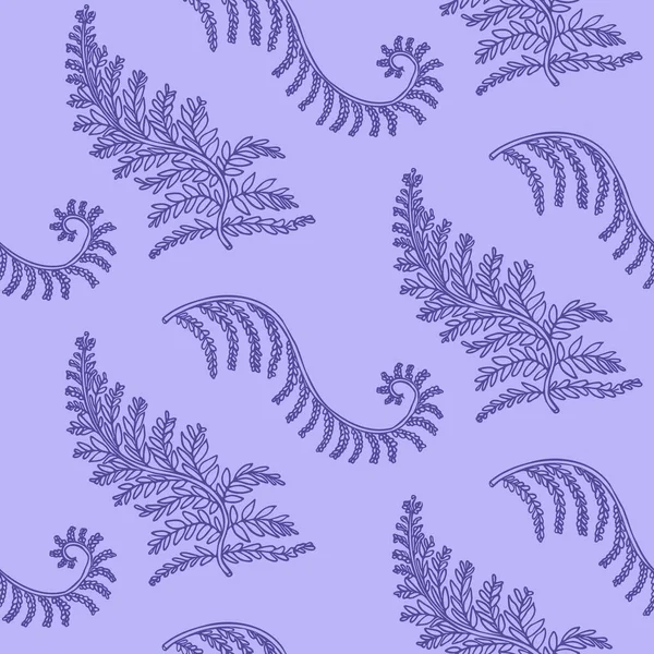 Viola botanico colore molto peri della texture modello senza cuciture anno. Tendenza colorata texture lino tono su tono. Fogliame floreale effetto tessuto sfondo. Mattonelle vettoriali. — Vettoriale Stock