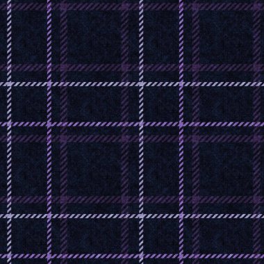 Mor renkli örülmüş tartan dokusu arka planı. Kusursuz gotik erkeksi hippi kumaş kumaşı. Retro vintage pijama kontrol edildi tekstil etkisi tekrarlanan fayans. 