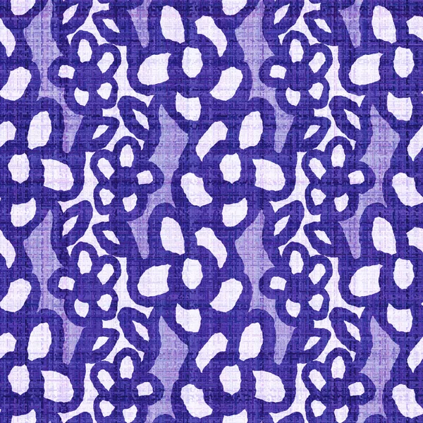 Purple floralvery peri color del año textura patrón sin costuras. Colorido tono de tendencia en la textura de lino tono. Follaje floral tela efecto fondo. Azulejo de alta calidad JPG Raster —  Fotos de Stock