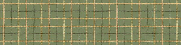 Frontière vectorielle à carreaux vert militaire. Swatch gingham sans couture pour bordure classique décorative. — Image vectorielle