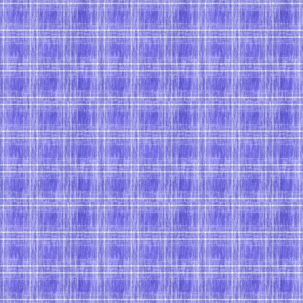 Пери фиолетовый клетчатый тартан цвет года бесшовной текстуры узор. Тональ граненый, трехмерный фактурный фон. Пропитанный сине-белым текстильным эффектом материал. Грубая растровая плитка. — стоковое фото