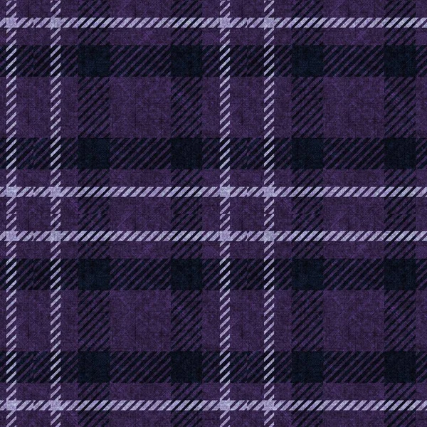 Warna ungu menganyam latar tekstur tartan. Seamless gothic masculine style hipster kain tartan. Retro vintage pyjama memeriksa efek tekstil ulangi ubin. — Stok Foto