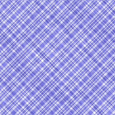 Peri mor köşegen renginde, yılın kusursuz desen dokusu. Tonal gingham, grunge check moda doku geçmişi. Yumuşak mavi yıkama tekstil efekti..