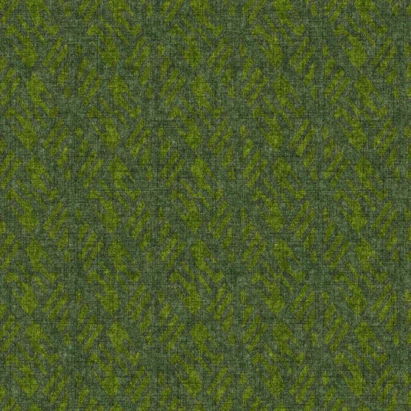 Retro 1960 styl zielony drukowany wzór w płynnym powtarzaniu. Vintage połowy wieku mchu leśnego dźwięk na dźwięk dla miękkiej pokrywy meblowej. Geometryczny projekt męski natury. — Zdjęcie stockowe