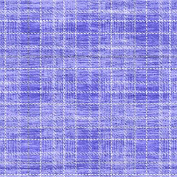 Peri roxo xadrez tartan cor do ano sem costura textura padrão. Tonal grunge verificar fundo texturizado na moda. Azul macio branco lavado material de efeito têxtil. Grunge jpg telha raster. — Fotografia de Stock