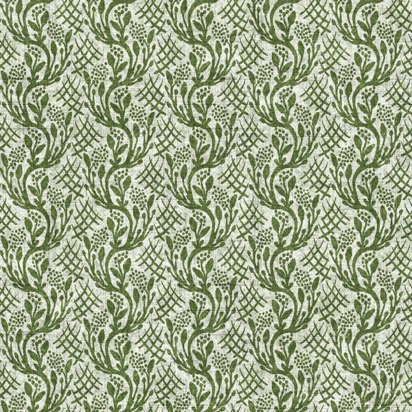 Daun botani hijau hutan pola gaya linen mulus. Nada alami organik pada desain dedaunan nada untuk melempar bantal, perabotan lembut dan tembolok tekstil dekorasi rumah modern — Stok Foto