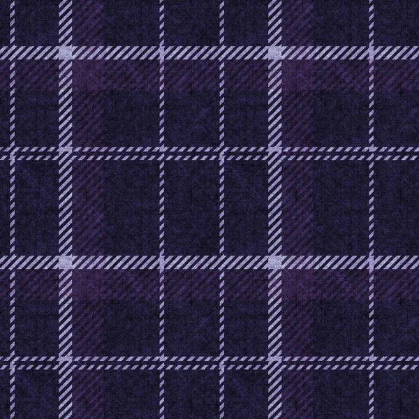 Paarse kleur geweven tartan textuur achtergrond. Naadloze gotische mannelijke stijl hipster tartan stof doek. Retro vintage pyjama gecontroleerd textiel effect herhaling tegel. — Stockfoto