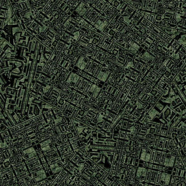 Grunge forest green random geometric distressed seamless texture material. Unregelmäßige chaotische architektonische Plan Stil Grunge-Muster. Gefärbtes gewaschenes abstraktes Design — Stockfoto