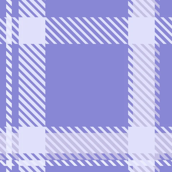 Peri tartán púrpura color del año textura patrón sin costuras. Tonal gingham a cuadros textura de moda de fondo. Suave pastel periwinkle azul vector repetición de azulejos de la muestra. — Vector de stock