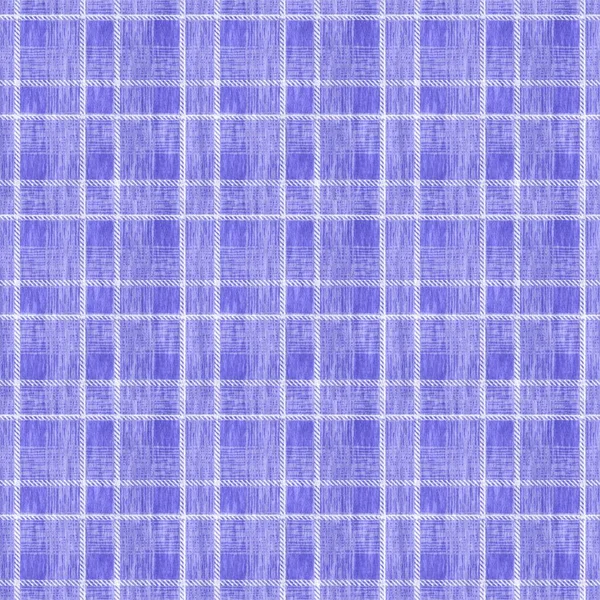 Peri violet tartan à carreaux couleur de l'année texture de motif sans couture. Tonal grunge vérifier arrière-plan texturé à la mode. Doux bleu blanc délavé matériau effet textile. Grunge jpg tuile raster. — Photo