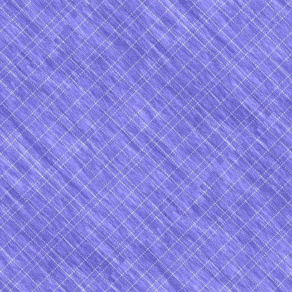 Peri roxo diagonal tartan cor do ano sem costura textura padrão. Tonal gingham, grunge verificar fundo textura na moda. Soft azul branco lavar telhas efeito têxtil material assistir. — Fotografia de Stock