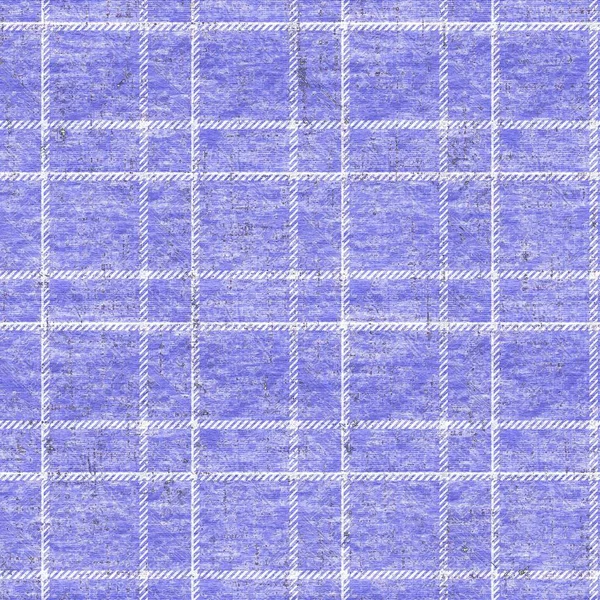 Peri tartán a cuadros púrpura color del año textura patrón sin costuras. Grunge tonal comprobar fondo texturizado de moda. Azul suave blanco lavado material de efecto textil. Grunge jpg raster tile. —  Fotos de Stock