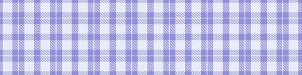 Peri paarse tartan kleur van het jaar border textuur. Tonal gingham geblokte trendy textuur achtergrond. Zachte pastel periwinkle blauwe vector herhalen tegel staal. — Stockvector