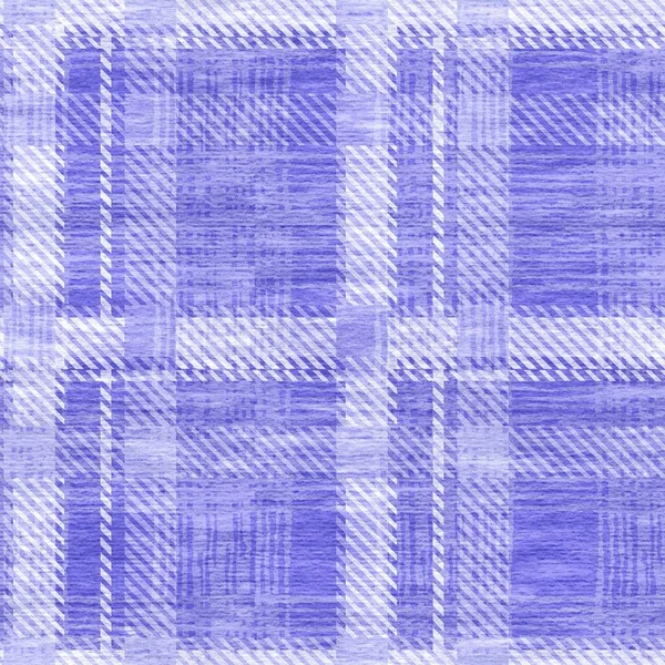 Період фіолетового однотонного кольору року безшовної текстури візерунка. Тональна грандж перевірка модного текстурованого фону. М'яко-блакитний білий вимитий текстильний матеріал ефекту. Грандж jpg растрова плитка . — стокове фото