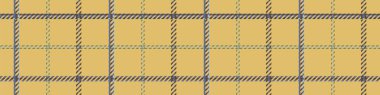 Sarı lanet ekose vektör sınırı. Dekoratif klasik duvar kağıdı arkaplanı için kusursuz gingham kumaşı.. 