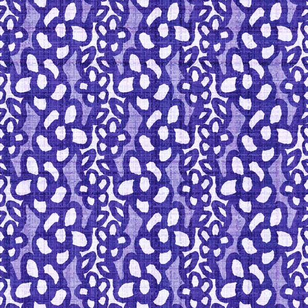 Viola floralvery peri colore della texture modello senza cuciture anno. Tendenza colorata texture lino tono su tono. Fogliame floreale effetto tessuto sfondo. Piastrella JPG Raster di alta qualità — Foto Stock