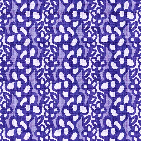 Roxo floralvery peri cor do ano sem costura textura padrão. Tom de tendência colorido na textura de linho tom. Folhagem efeito de tecido floral fundo. Alta qualidade JPG Raster telha — Fotografia de Stock