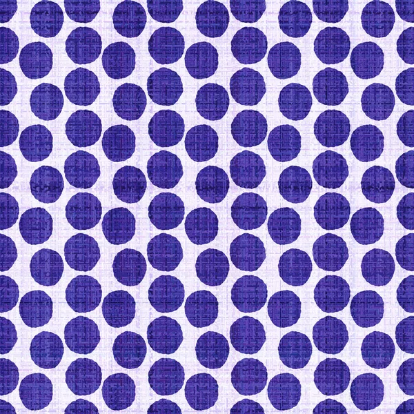 Roxo pontilhado cor muito peri do ano textura padrão sem costura. tom de tendência círculo colorido sobre tom textura linho forma tecido efeito fundo. Alta qualidade manchado JPG raster swatch. — Fotografia de Stock