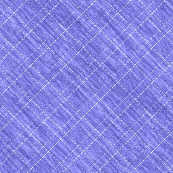 Peri fioletowy diagonalny tartan kolor roku bezszwowy wzór tekstury. Tonal gingham, grunge sprawdzić modne tło tekstury. Soft niebieski biały pranie tekstylny efekt materiał płytki zegarek. — Zdjęcie stockowe