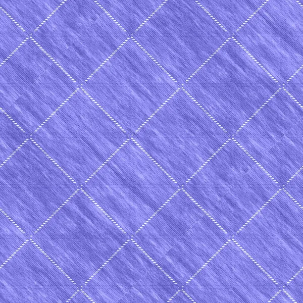 Peri roxo diagonal tartan cor do ano sem costura textura padrão. Tonal gingham, grunge verificar fundo textura na moda. Soft azul branco lavar telhas efeito têxtil material assistir. — Fotografia de Stock