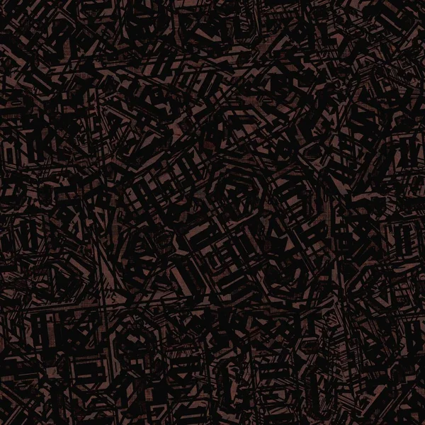 Grunge σκούρο καφέ τυχαία γεωμετρικά βαμμένα χωρίς ραφή υλικό υφή. Ακανόνιστη ακατάστατη αρχιτεκτονική σχέδιο grungy μοτίβο. Βαμμένη αγωνία αφηρημένη σχεδίαση πλακιδίων — Φωτογραφία Αρχείου