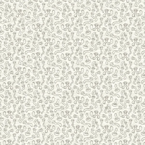 Mushroom linen effect texture pattern. Seamless woven fungi decorative print for canvas toadstool wallpaper. — Zdjęcie stockowe