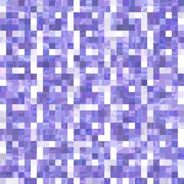 Små lila geometriska mosaik pixel rutnät sömlöst mönster. Modern fyrkantig form kakel trend konsistens. Årets färg 2022 rutnät bakgrund. Hög kvalitet jpg raster swatch. — Stockfoto