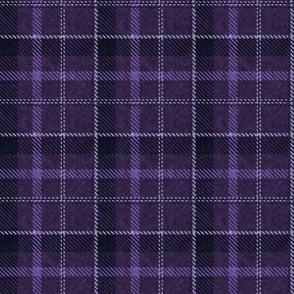 Фиолетовый цвет тканого фарфора текстуры фона. Бесшовная готическая мужская ткань в стиле хипстер-тартан. Ретро-винтажный пижама проверил текстильный эффект повторяющейся плитки. — стоковое фото