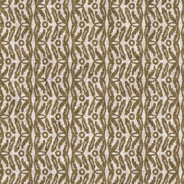 Sepia nötr botanik yaprak dikişsiz keten deseni. Yastık fırlatmak ve mobilya yapmak için organik doğal ton yeşilliği tasarımı. Modern bej kahverengi nötr ev dekorasyonu tekstil kumaşı.