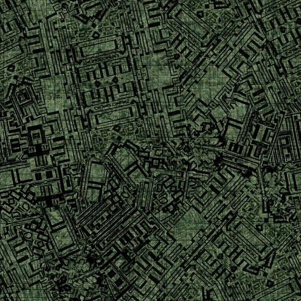 Grunge bosque verde geométrico aleatorio angustiado material de textura sin costura. irregular desordenado diseño arquitectónico estilo grunge patrón. Muestra de diseño abstracto teñido lavado — Foto de Stock