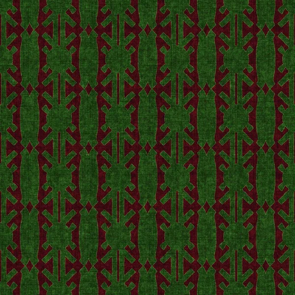 Retro 1960 stijl groen bedrukt patroon in naadloze herhaling. Vintage mid eeuwse bos mos toon op toon voor zachte inrichting dekking. Natuur geometrisch mannelijk ontwerp. — Stockfoto