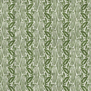 Orman yeşili botanik yaprağı dikişsiz keten desenli. Yastık, yumuşak mobilya ve modern ev dekorasyonu kumaş kumaşı için ton yeşilliği tasarımı üzerine organik doğal ton.