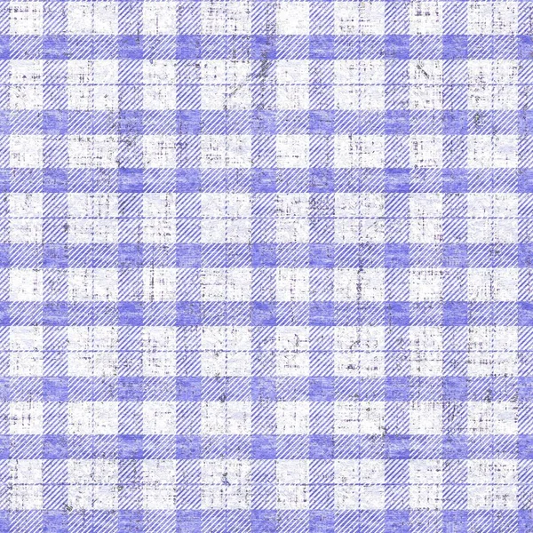 Peri roxo xadrez tartan cor do ano sem costura textura padrão. Tonal grunge verificar fundo texturizado na moda. Azul macio branco lavado material de efeito têxtil. Grunge jpg telha raster. — Fotografia de Stock