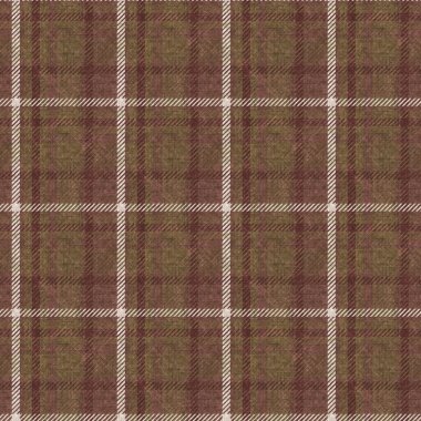 Sepya kahverengi, nötr, ekose kumaş arka plan. Kusursuz eski moda ekose kumaş kumaş. Kırsal klasik damalı tekstil etkisi yineleniyor. 