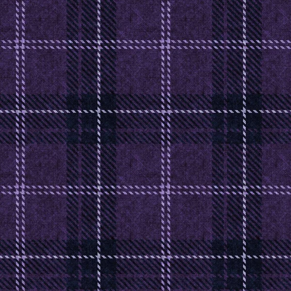 Cor roxa tecido fundo textura tartan. Pano de tecido hipster tartan estilo masculino gótico sem costura. Retro pijama vintage verificado têxteis efeito repetir telha. — Fotografia de Stock