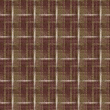 Sepya kahverengi, nötr, ekose kumaş arka plan. Kusursuz eski moda ekose kumaş kumaş. Kırsal klasik damalı tekstil etkisi yineleniyor. 