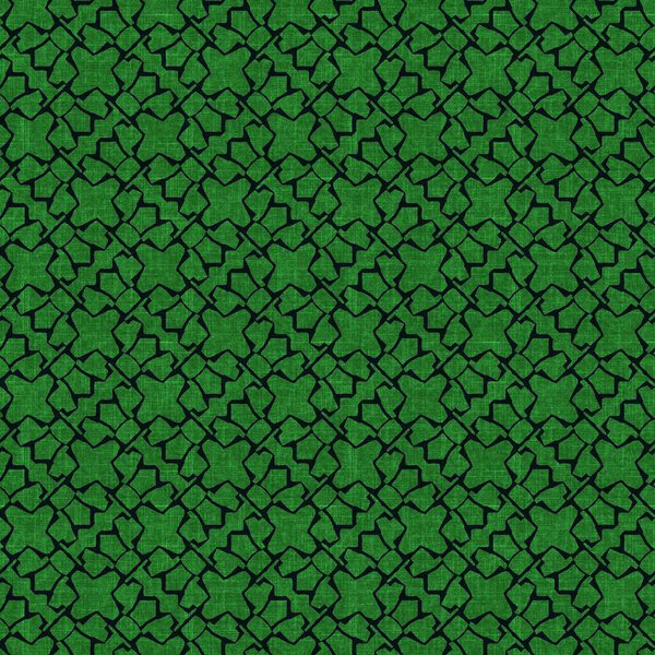 Retro 1960 style green printed pattern in seamless repeat. Vintage mid century forest moss tone on tone for soft furnishing cover. Nature geometric masculine design.