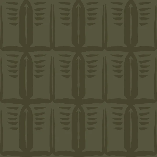 Vintage moosgrünen geometrischen nahtlosen Muster. Zweifarbige Dschungel-Camouflage für Militärtapeten und khakifarbene Drucke. — Stockfoto