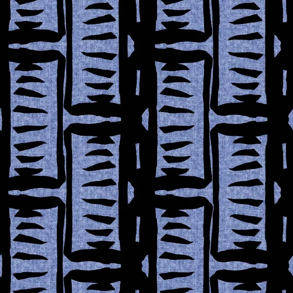 Denim estilo lona geométrica efecto de material de textura sin costura. Pantalones vaqueros masculinos de estilo azul teñido patrón. Muestra de azulejo de diseño impreso abstracto añil descolorido. —  Fotos de Stock