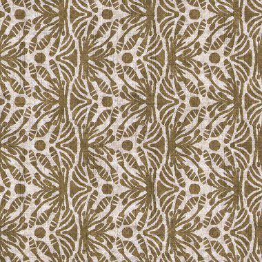 Sepia nötr botanik yaprak dikişsiz keten deseni. Yastık fırlatmak ve mobilya yapmak için organik doğal ton yeşilliği tasarımı. Modern bej kahverengi nötr ev dekorasyonu tekstil kumaşı.