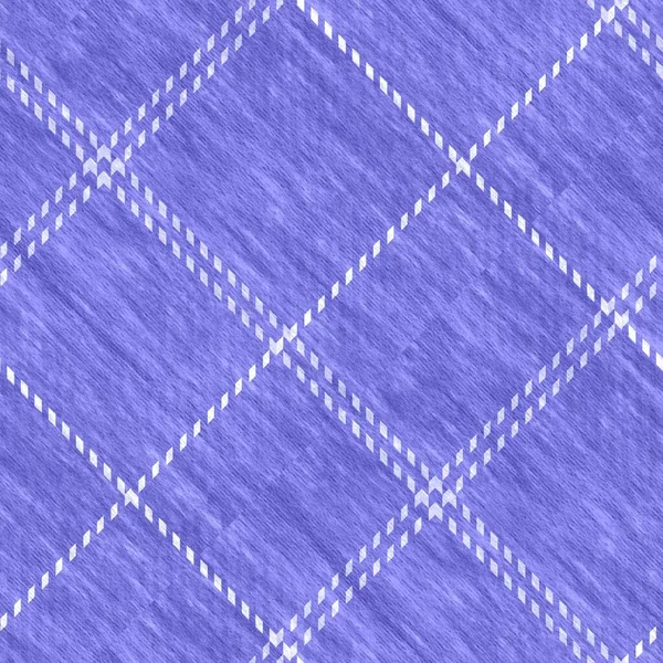 Peri paarse diagonale tartan kleur van het jaar naadloze patroon textuur. Tonal gingham, grunge check trendy textuur achtergrond. Zacht blauw wit wassen textiel effect materiaal tegels horloge. — Stockfoto