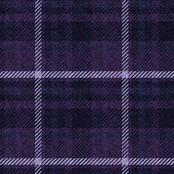 Purple color woven tartan texture background. Seamless gothic masculine style hipster tartan fabric cloth. Retro vintage pyjama checked textiles effect repeat tile. — Stock Photo, Image