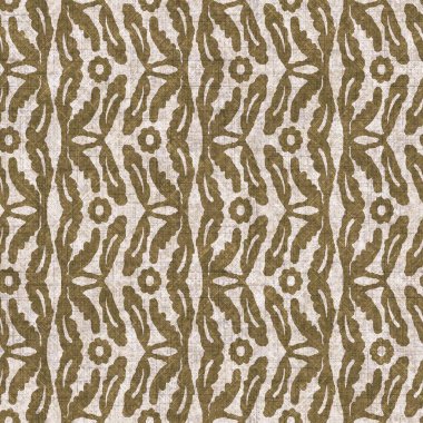 Sepia nötr botanik yaprak dikişsiz keten deseni. Yastık fırlatmak ve mobilya yapmak için organik doğal ton yeşilliği tasarımı. Modern bej kahverengi nötr ev dekorasyonu tekstil kumaşı.