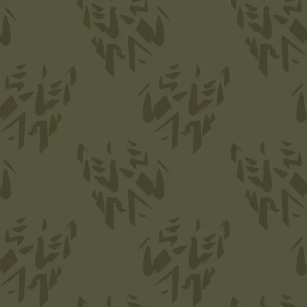 Vintage moosgrünen geometrischen nahtlosen Muster. Zweifarbige Dschungel-Camouflage für Militärtapeten und khakifarbene Drucke. — Stockfoto