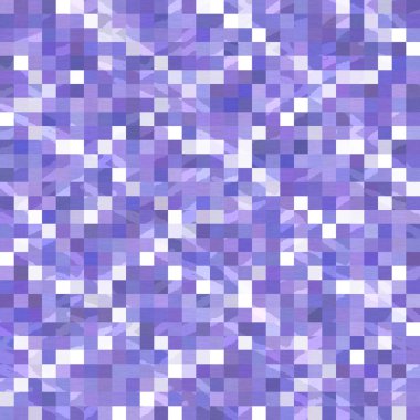 Küçük mor geometrik mozaik piksel ızgarası dikişsiz desen. Modern kare şekilli fayans dokusu. 2022 şebeke arka planının rengi. Yüksek kaliteli jpg raster örneği.