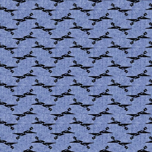 Denim stijl geometrische doek effect naadloze textuur materiaal. Mannelijke jeans blauw stijl geverfd patroon. Vervaagd indigo abstract gedrukt ontwerp tegel staal. — Stockfoto